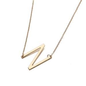 Letter N - Letter Pendant Fashion Necklace